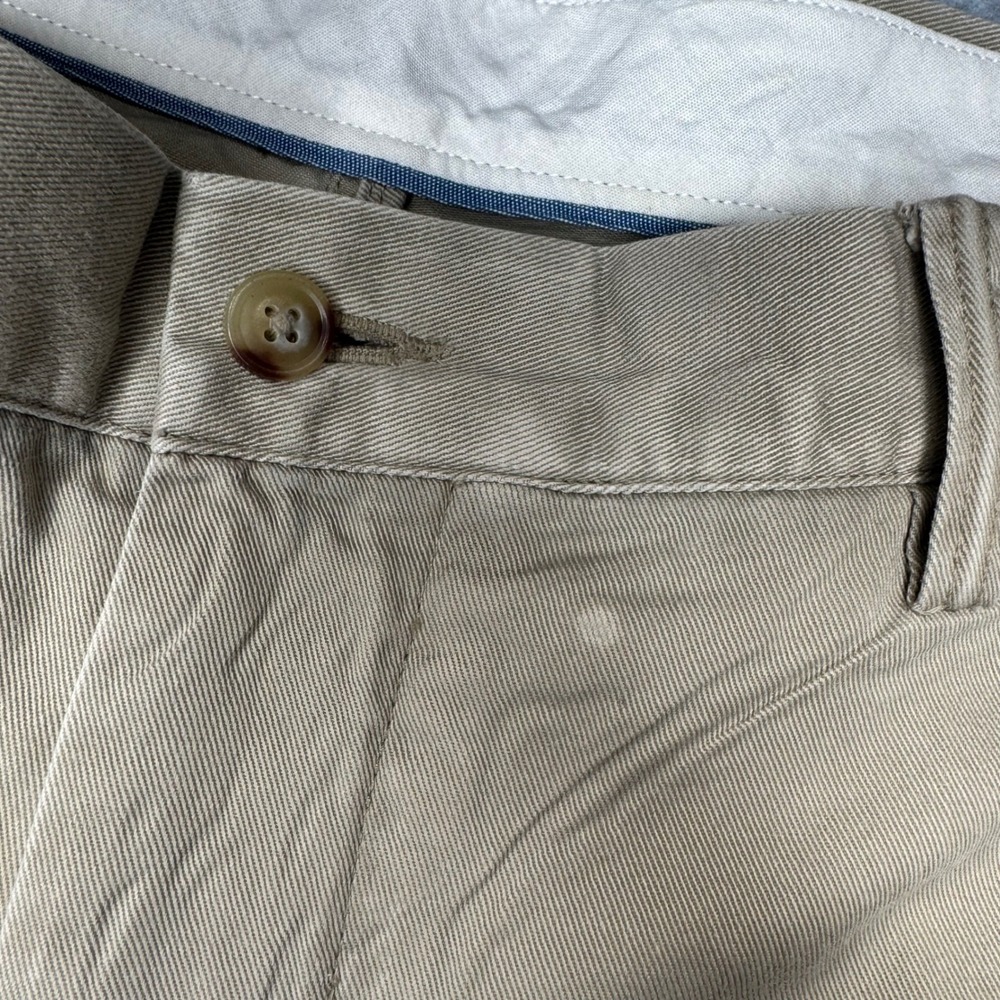 Polo Ralph Lauren Chino Pants Mens 40x29 Tan Classic Fit Cotton Twill Talon Zip - Picture 6 of 11